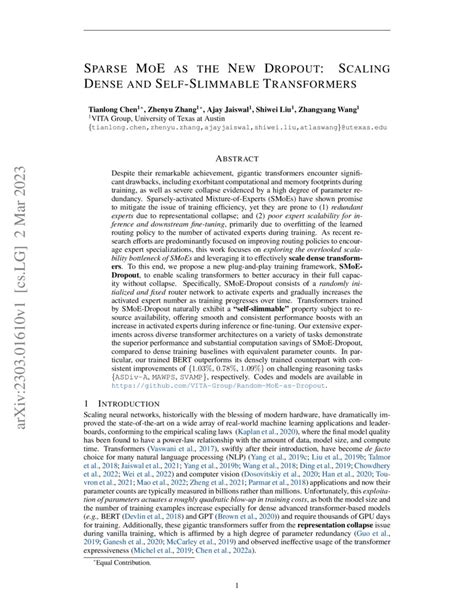 Sparse MoE as the New Dropout: Scaling Dense and Self .